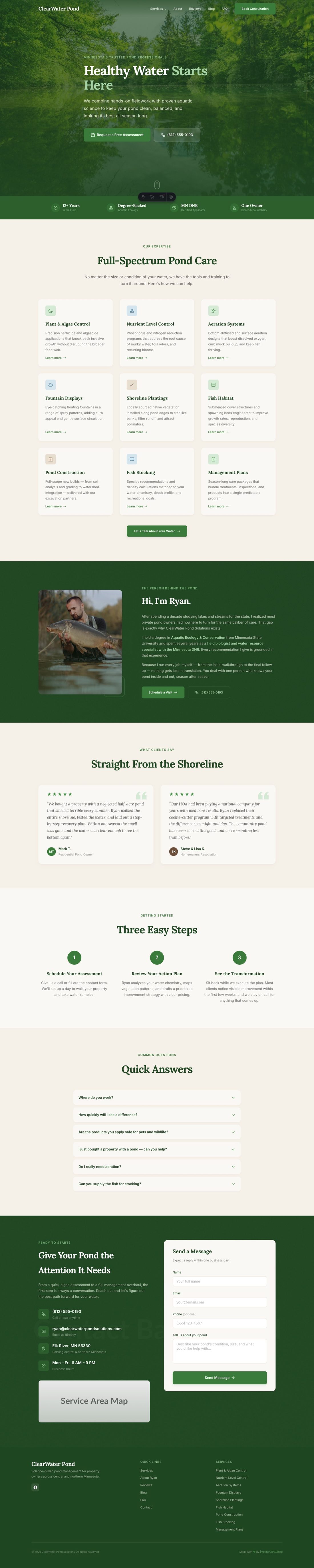 Pond Management website