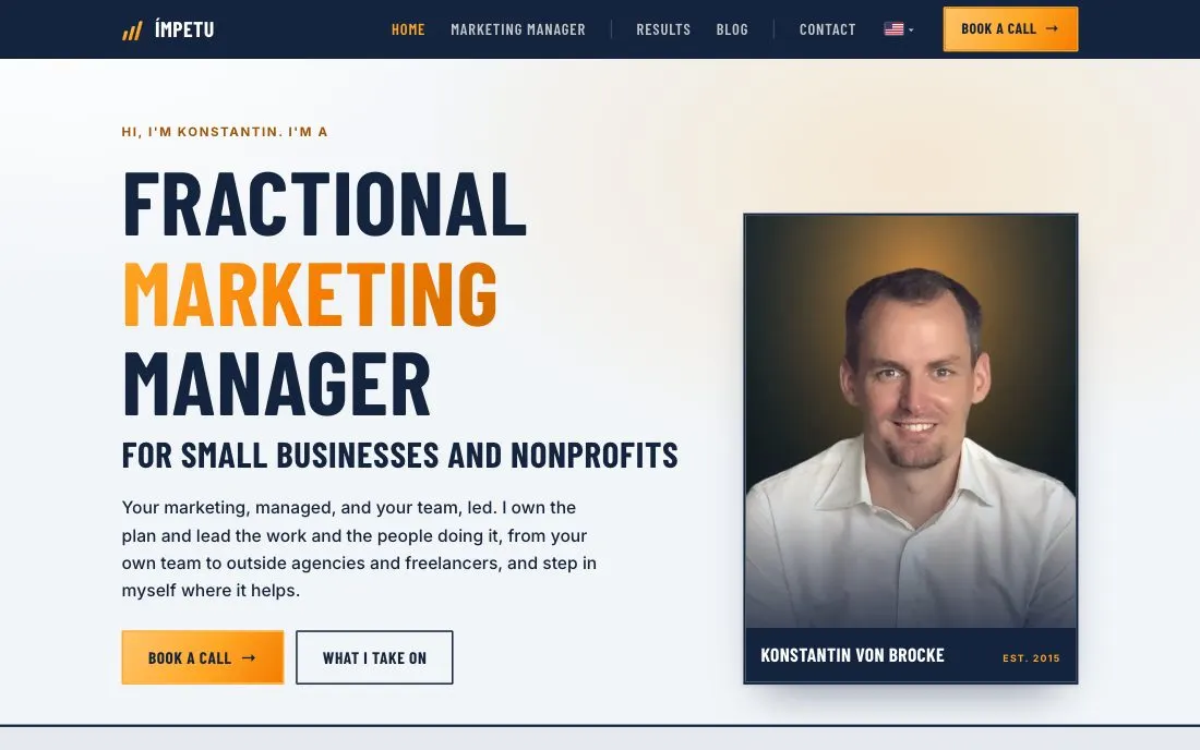 Sitio web de Ímpetu Consulting