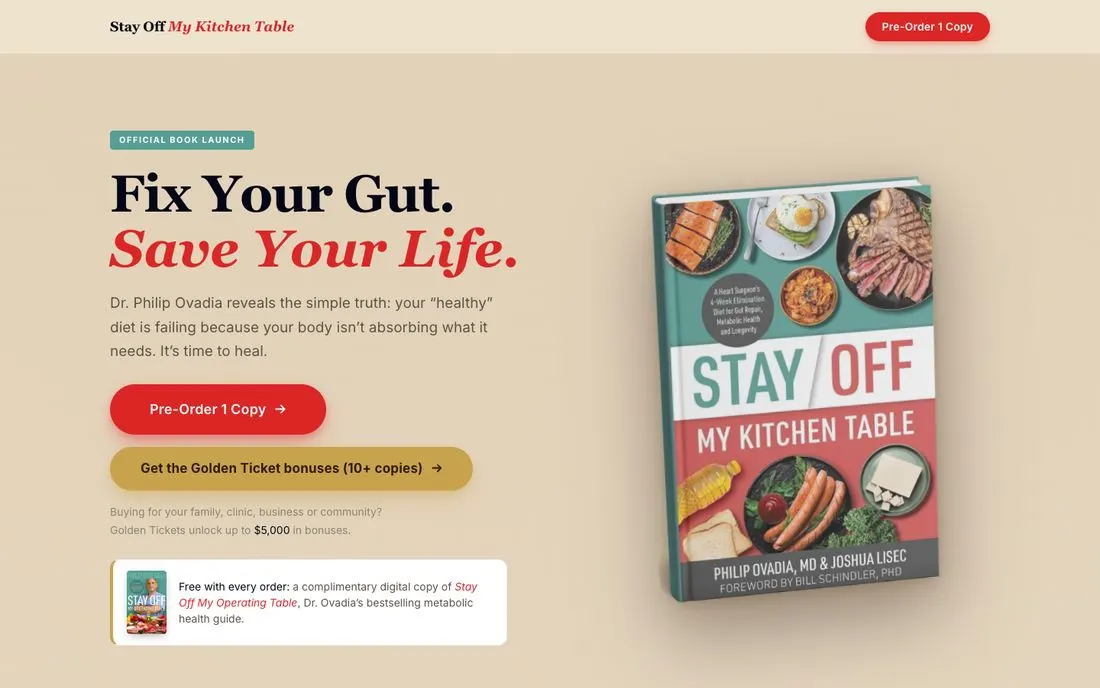 Sitio web de Stay Off My Kitchen Table